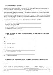 English Worksheet: past simple practice