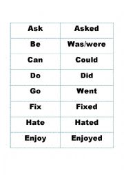 Verbs Memory Game