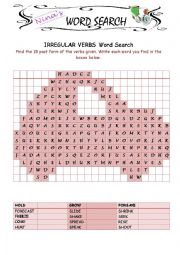 Irregular Verbs 6 Word Search