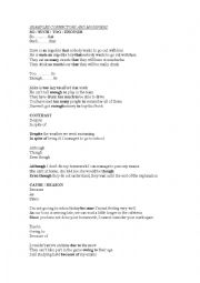 English Worksheet: connectors