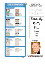 English Worksheet: Face Reading