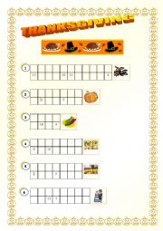 English Worksheet: Thanksgiving Cryptogram