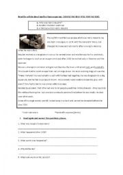 English Worksheet: reading