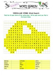 Irregular Verbs 7 Word Search