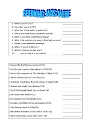 English Worksheet: was_were