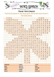 Plurals Word Search 1