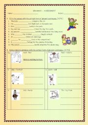 English Worksheet: Grammar assessment