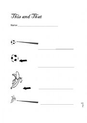 English Worksheet: This and That