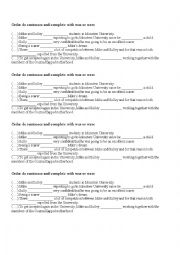 English Worksheet: Monsters University - was or were