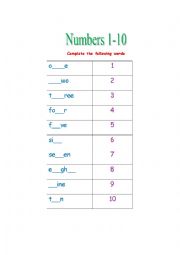 Numbers 1-10