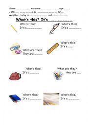 Classroom objects