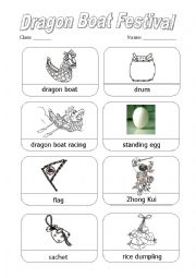 Dragon Boat Festival Worksheet & Coloring Pages