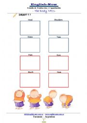 English Worksheet: Head, shoulders, knees and toes