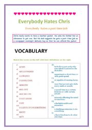 English Worksheet: Everybody Hates Chris - Season 1 Episode 12