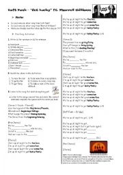 English Worksheet: Get Lucky - Daft Punk