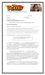 English Worksheet: The pirates 