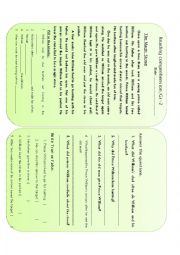 English Worksheet: Reading Comprehesion