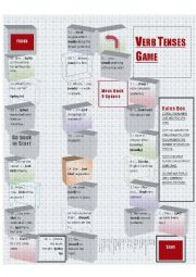 Verb Tenses Boardgame