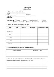 English Worksheet: Modern Times