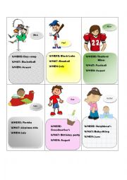 English Worksheet: No 2 Speaking Cards How was your summer? 