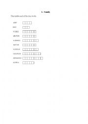 English Worksheet: Family