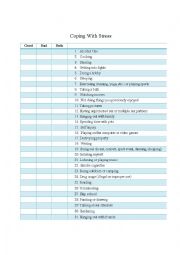 English Worksheet: Coping with Stress