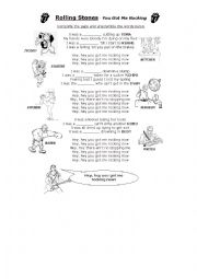 English Worksheet: You Got Me Rocking Now - The Rolling Stones