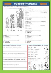 English Worksheet: COMPARATIVE DEGREES