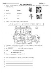 English Worksheet: TO BE past form test (B)