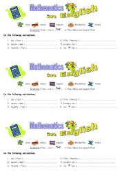 Mathematics in English!