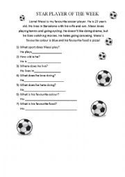 English Worksheet: Reading Comprehension