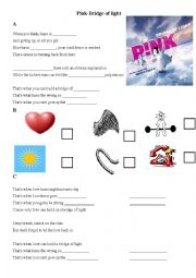 English Worksheet: Pink - Bridge of Light