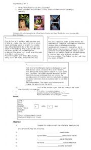 English Worksheet: movies