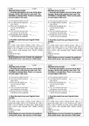 English Worksheet: KET WRITING