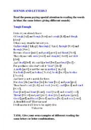 English Worksheet: Sounds and Letters 2