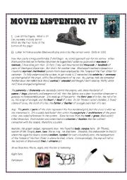 English Worksheet: Sherlock Holmes 3 DVD Listening Exercises 