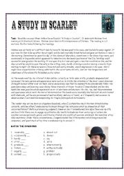 English Worksheet: Sherlock Holmes Reading Exercise