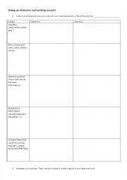 English Worksheet: Write a newspaper report