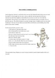 English Worksheet: Mummification Process