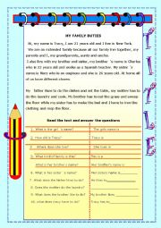 English Worksheet: reading exercise 