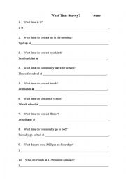 English Worksheet: Partner Interview