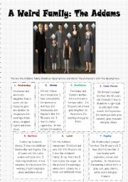English Worksheet: A weird Family: The Addams