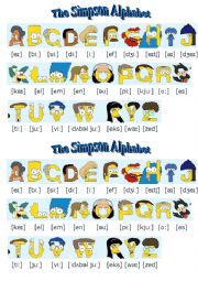 English Worksheet: The Simpson Alphabet