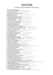 English Worksheet: Typical Mistakes