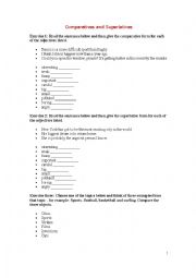 English Worksheet: Comparatives and Superlatives