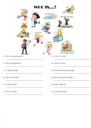 English Worksheet: Present Continuous - Questions