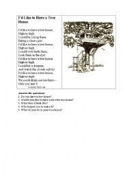 A TREE HOUSE (a poem + questions)
