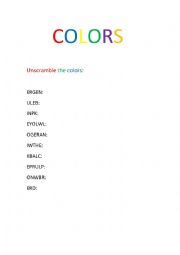 Unscramble the Colors