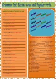 English Worksheet: Grammar test