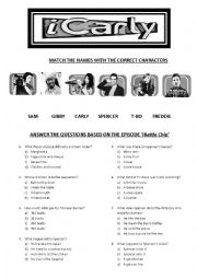 English Worksheet: iCarly - iBattle Chip